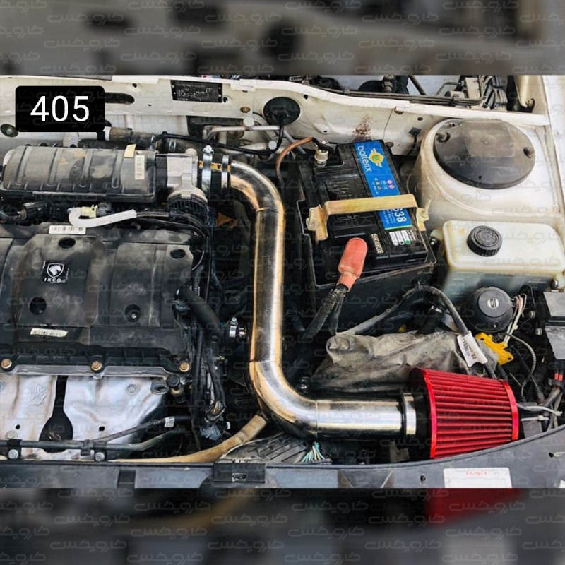 کیت مکش استیل موتور TU5 مناسب پژو پارس و 405 تا پشت چراغ