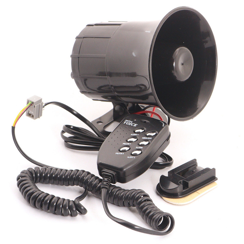 آژیر پلیسی شش صدا میکروفن دار با قابلیت تنظیم صدا
