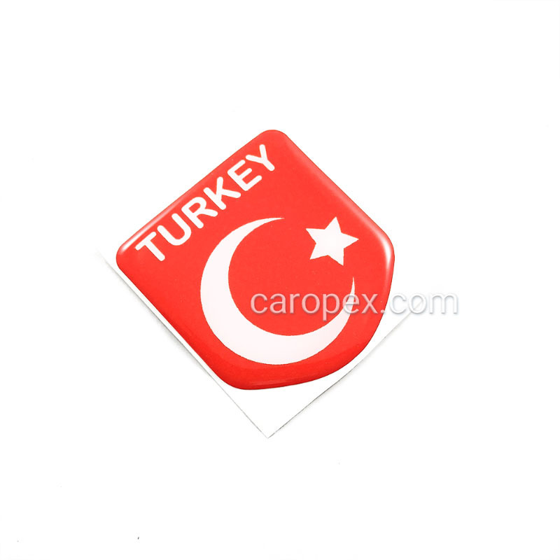 برچسب ژله ای طرح پرچم ترکیه TURKEY