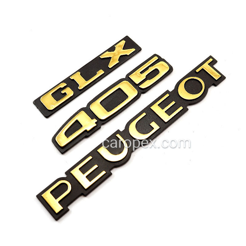 آرم نوشته عقب پژو PEUGEOT 405GLX طلایی