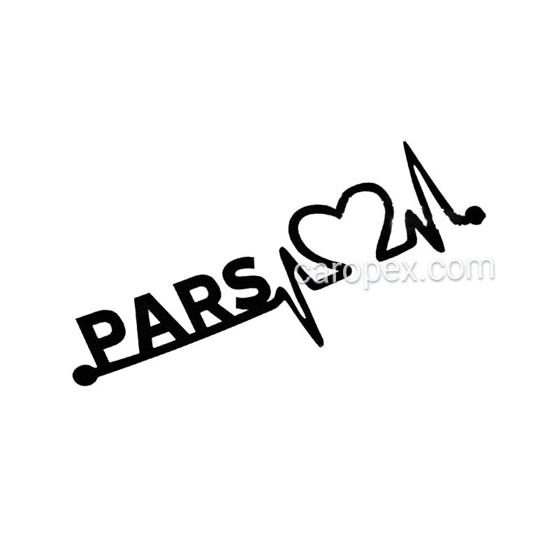 استیکر برچسب طرح ضربان نوشته PARS