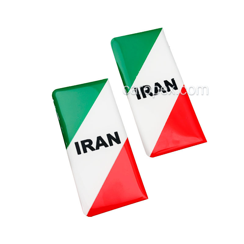 برچسب ژله ای پلاک طرح پرچم ایران IRAN بسته 2 عددی