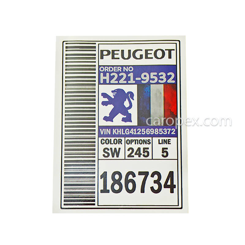 استیکر برچسب لچکی پژو Peugeot