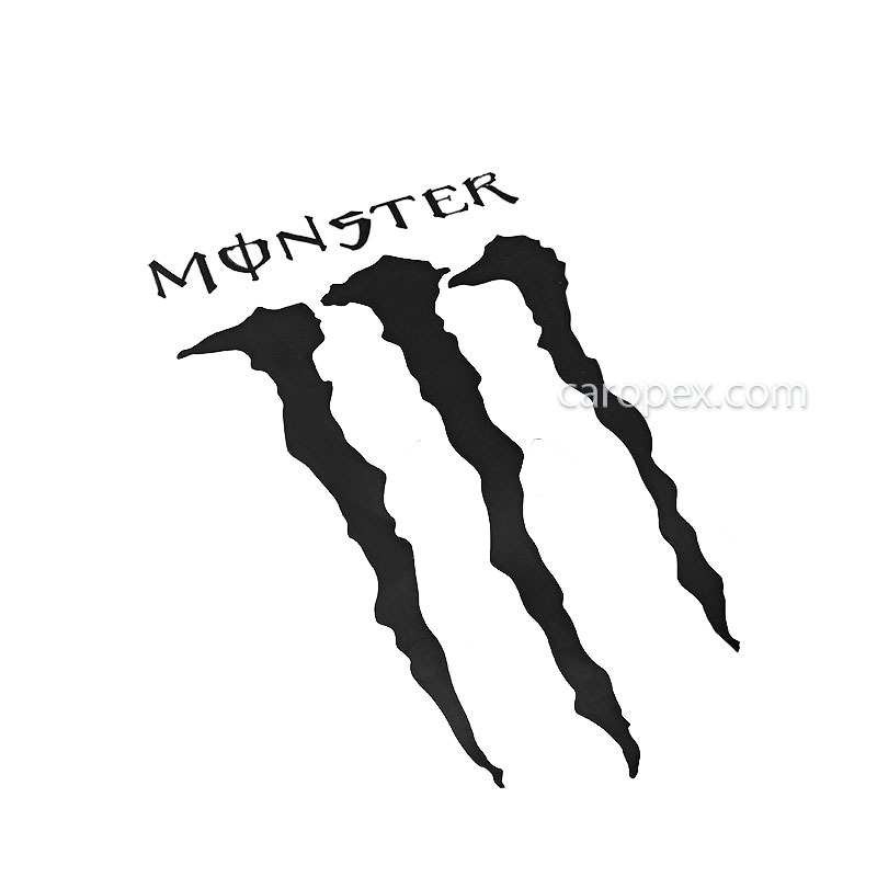 استیکر برچسب بدنه خودرو طرح مانستر Monster 40*25