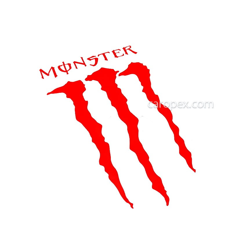 استیکر برچسب بدنه خودرو طرح مانستر Monster 40*25