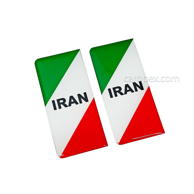 برچسب ژله ای پلاک طرح پرچم ایران IRAN بسته 2 عددی