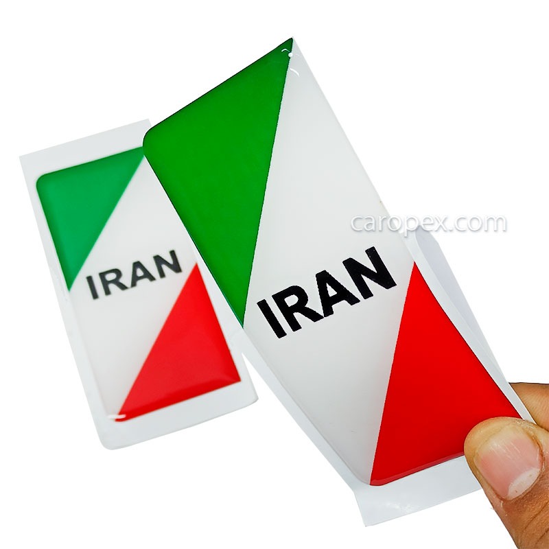 برچسب ژله ای پلاک طرح پرچم ایران IRAN بسته 2 عددی